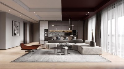 现代家居客厅3D模型下载